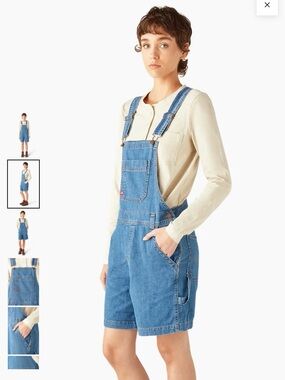 Dickies denim overall shorts | S